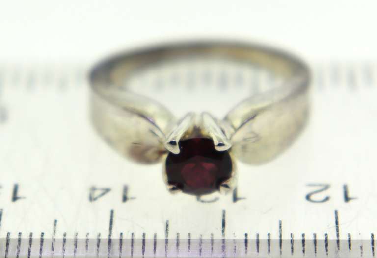 Sterling Silver Red Spinel Ring