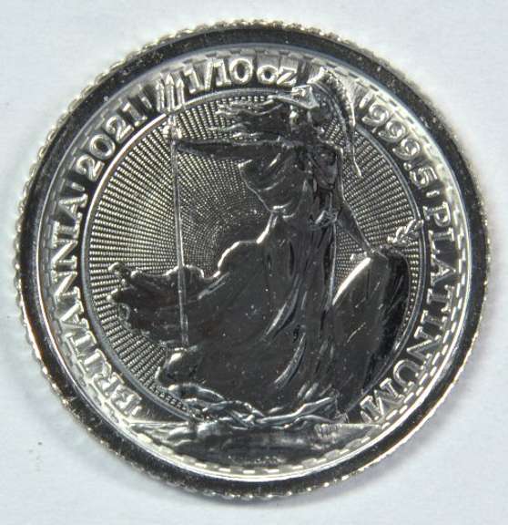 Pristine Gem BU 2021 pure Platinum 10 Pound Britannia