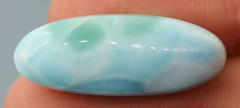 Rare 23.61ct blue Larimar cabochon