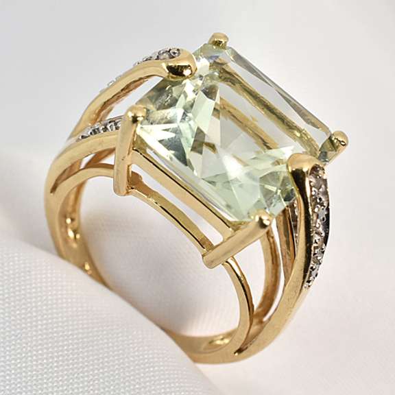 Pleasing Green Amethyst Ring