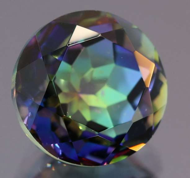 Brilliant multi-color 12mm 7.21ct Mystic Quartz