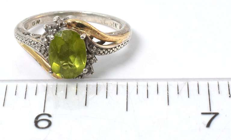 Vintage Sterling Silver Peridot Ring