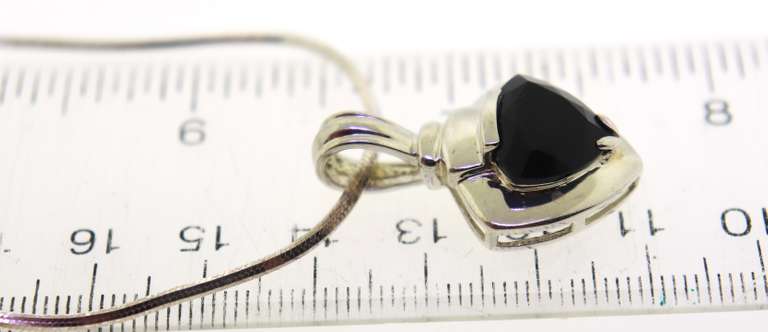 Sterling Silver Amethyst Heart Italian Necklace