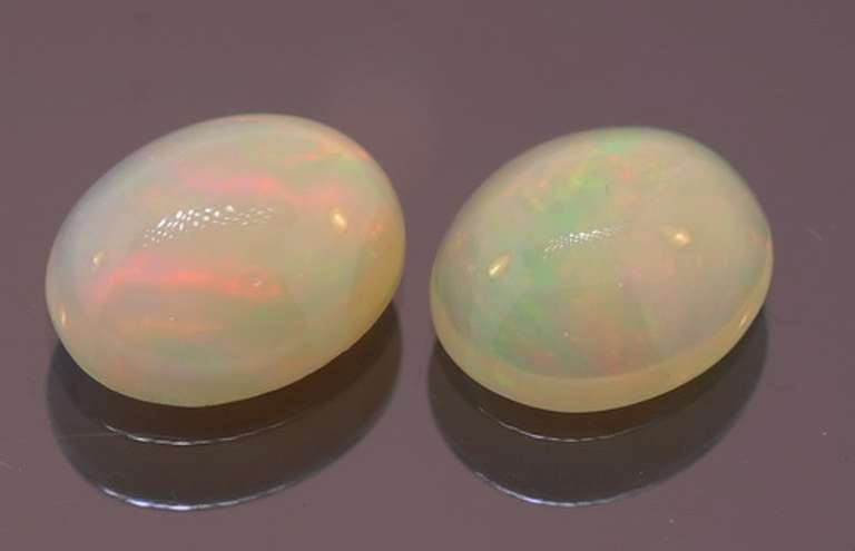 Stunning 4.04ct untreated pair of Welo Opals