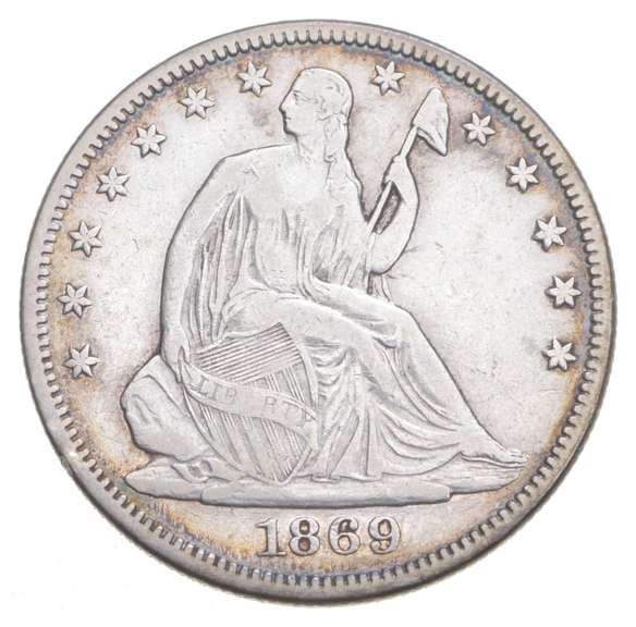 1869 Seated Liberty Half Dollar