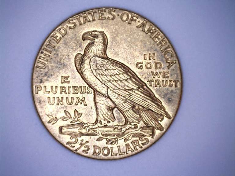 1913 About  Near Unc US Indian $2 1/2 Gold Quarter Eagle