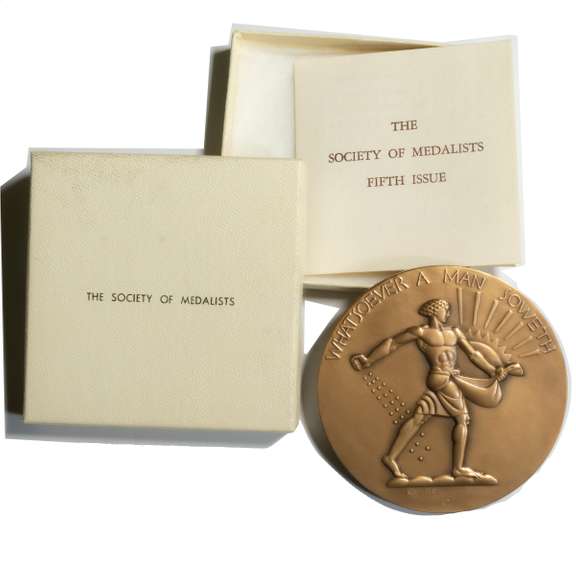 1932 Lee Lawrie  The Sower Society Of Medalists Bronze Medal