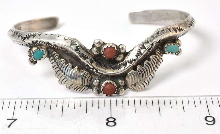 Sterling Silver & Turquoise Bracelet.