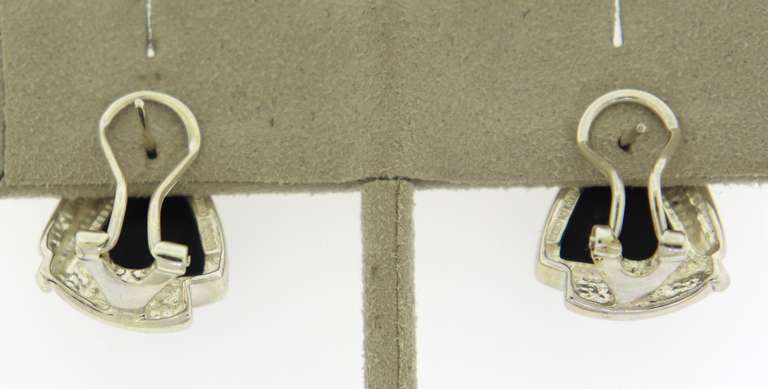 Sterling Siver Black Onyx Earrings