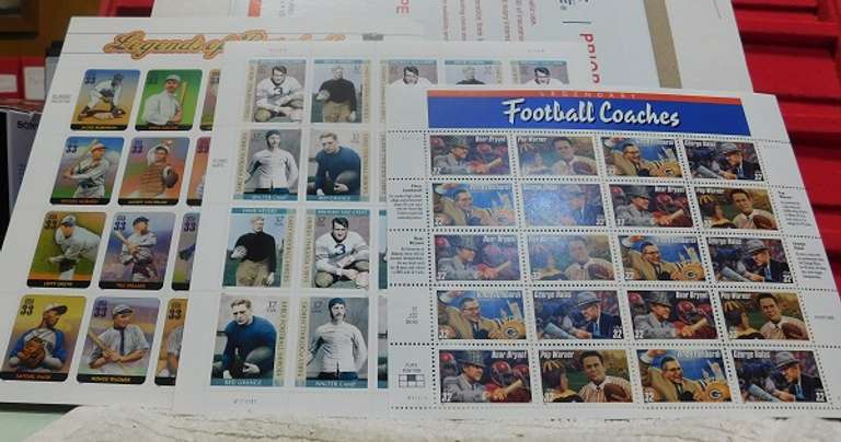 Stamps:  Sports  $20.40 face