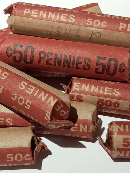 43 Rolls of Solid Date P Mint Lincolns 1930 s - 50 s Era