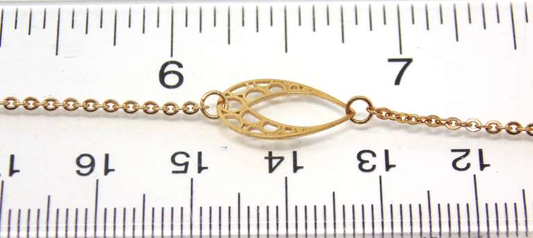 Pretty 18kt Zoughaib Open Teardrop Bracelet