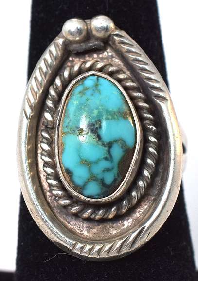 Vintage Sterling Silver Turquoise Ring