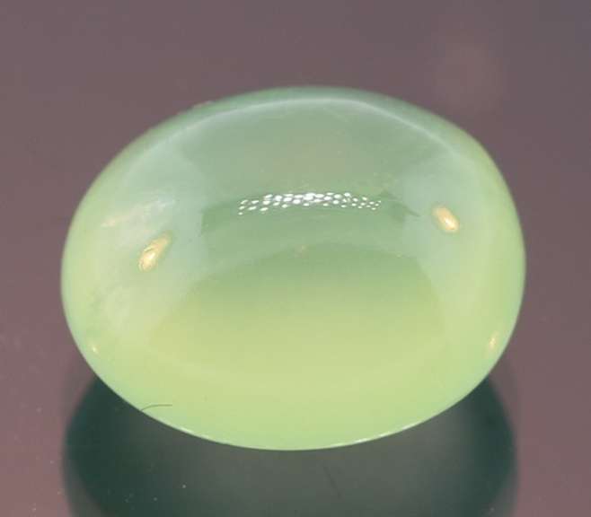 Large 18.47ct untreated Prehnite cabochon