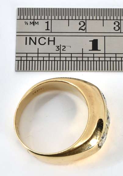 Classic Man's 3 Diamond Ring