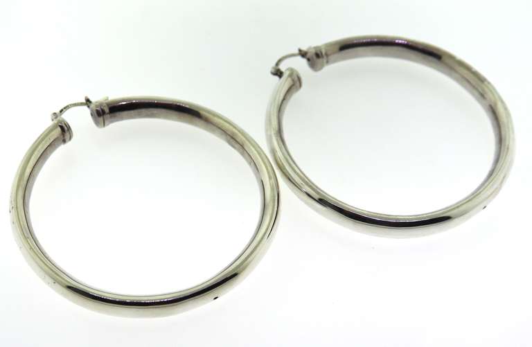 Sterling Silver Group of 3 Hoop Earrings