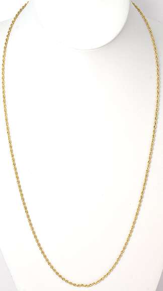 Nice 26-Inch Rope Chain in 14KT Yellow Gold