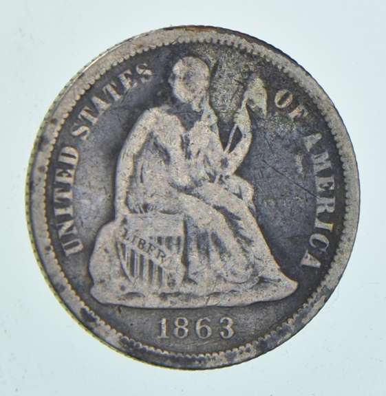 1863 Seated Liberty Dime