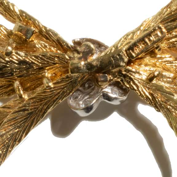 14 K Diamond Pave Broach