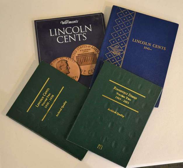 Estate Lot Of Coins in Books