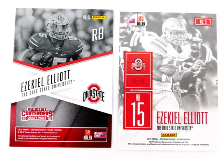 2 Ezekiel Elliott 2016 Draft Pick Football Cards