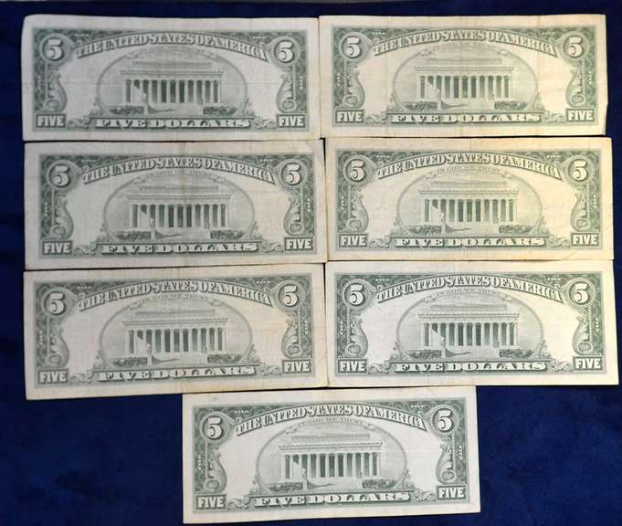 Lot Of 7 1963 Red Seal Notes