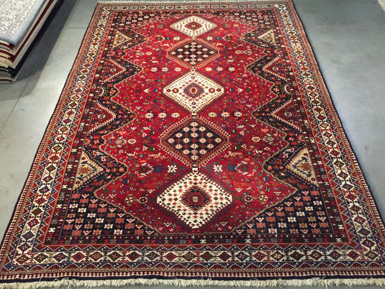 EXQUISITE PERSIAN YALAMEH RUG 7x9.9
