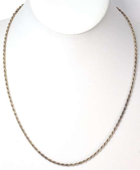 Sterling Silver Rope Chain Necklace
