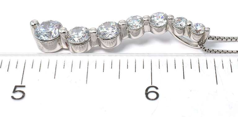 Sterling Sliver CZ  Necklace