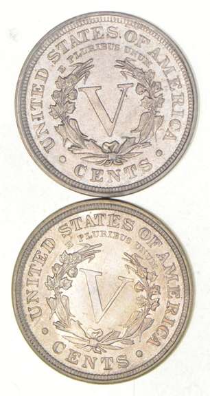 Lot (2) 1901 & 1903 Liberty V Nickels