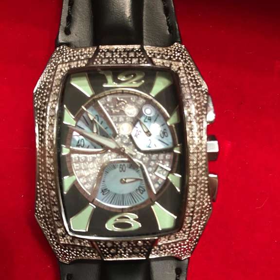 BRAND NEW MENS TECHNO-MASTER WATCH MODEL TM-2064 WITH DIAMONDS