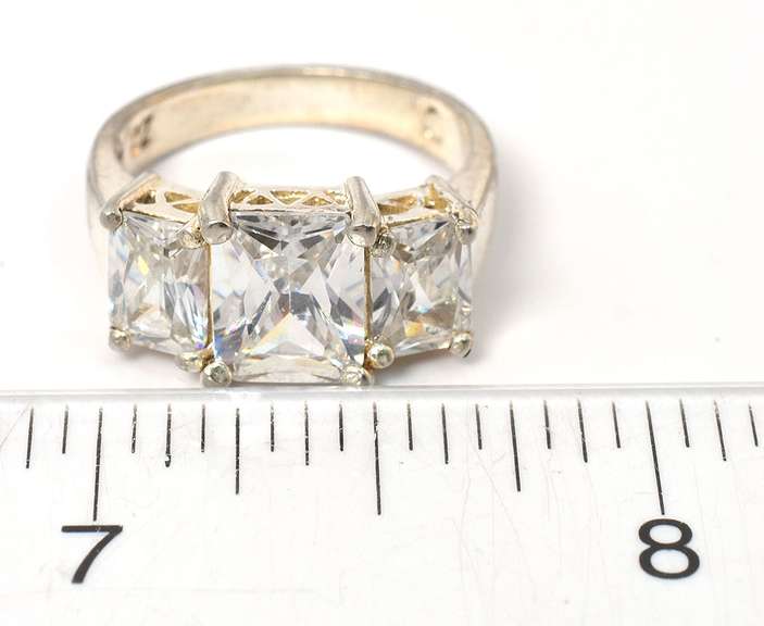 Sterling Silver CZ Cocktail Ring
