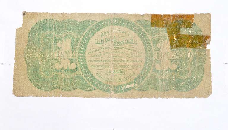 1862 $1.00 Washington, D.C. National Bank Large Note