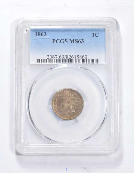 MS63 1863 Indian Head Cent - Graded PCGS