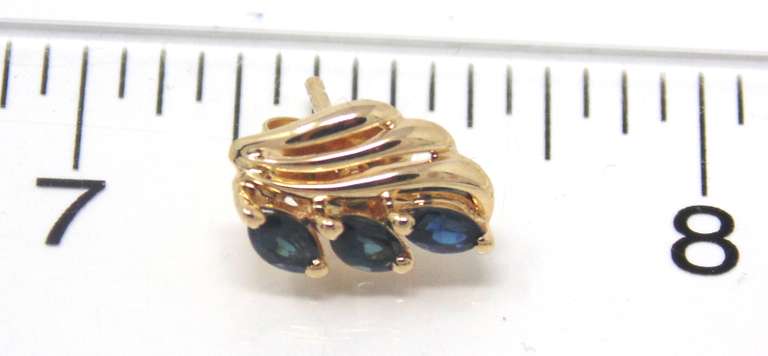 Beautiful Sapphire Leaf Style Earrings