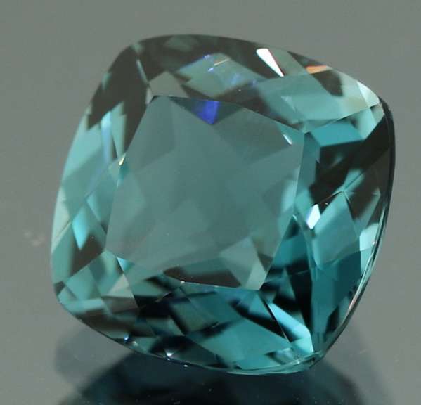 Pristine 6.58ct cushion cut London blue Topaz