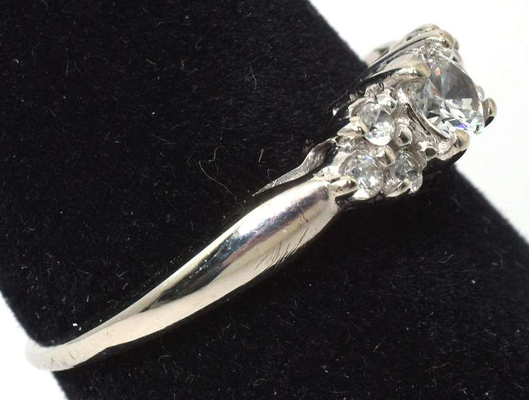 Gorgeous CZ Ring in White Gold