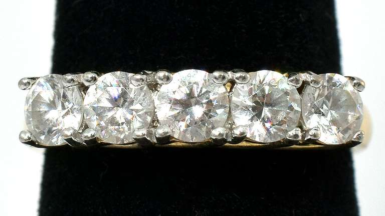 Sterling Silver Vermeil CZ Ring