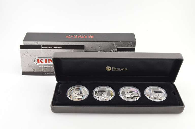 2010 Tuvalu $1 Kings Of The Road 1 Troy Oz Silver Coin 4 Coin Set