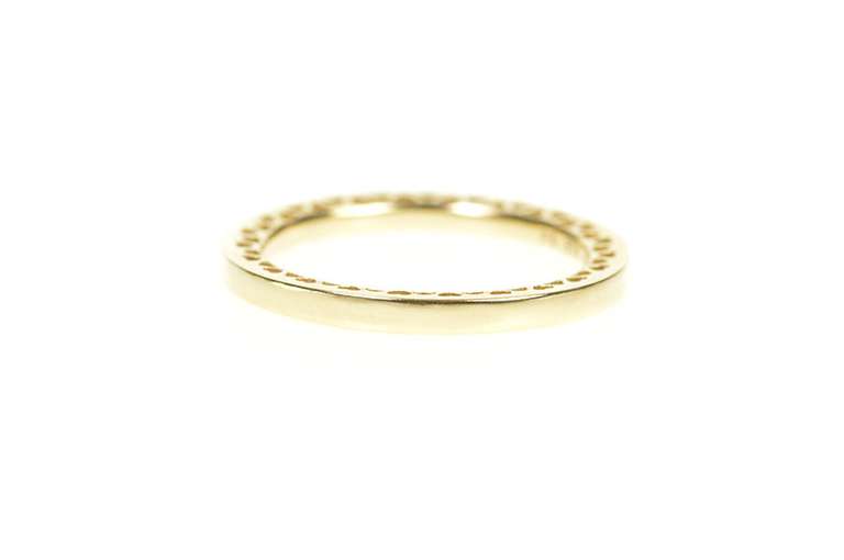 14K Yellow Gold Hearts of Pandora Designer Stackable Band Ring