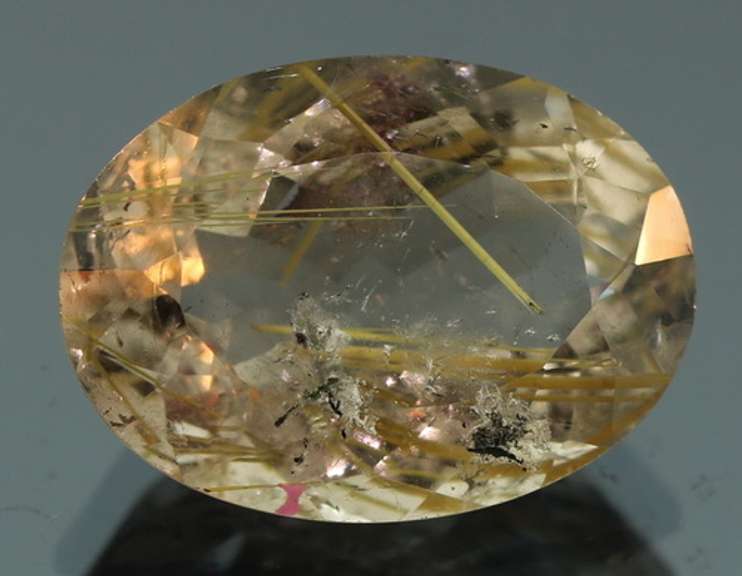 Fully faceted 10.50ct golden rutile Quartz