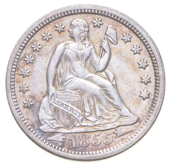 1855 Seated Liberty Dime