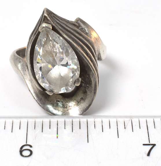Sterling Silver CZ Cocktail Ring