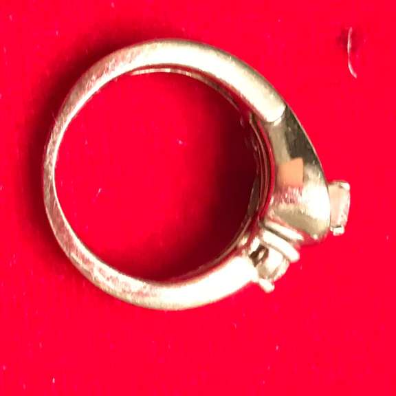 Ladies 14k white gold and diamond wedding set.