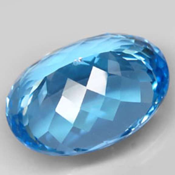 Top Swiss blue internally flawless 21.82ct Topaz