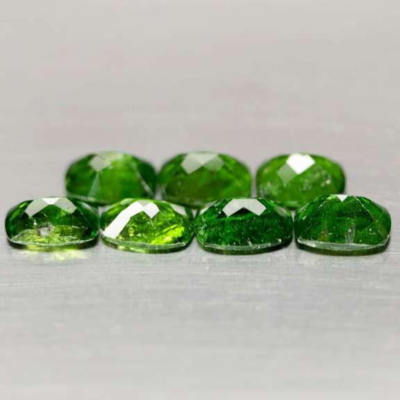 Rich forest green 9.51ct Chrome Diopside set