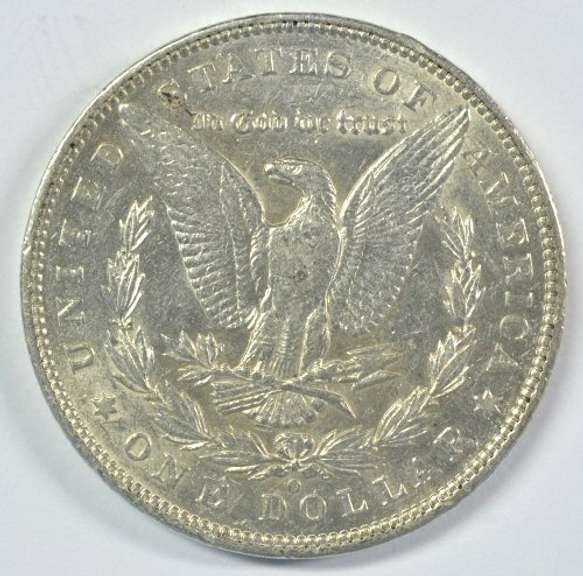 Near Mint 1894-O Morgan Silver Dollar. Lustrous AU