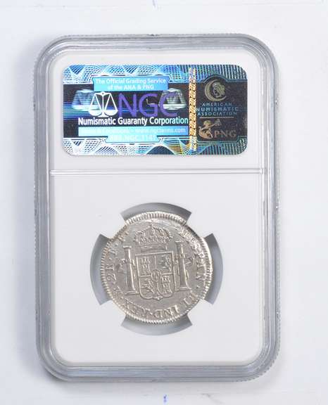 Genuine 1783MO FF Mexico 2 Reales - El Cazador Shipwreck - Graded NGC