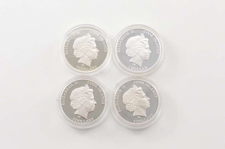 2012-2014 $5 & 2012 $1 Cook Islands History Of Egypt Silver Coin Set