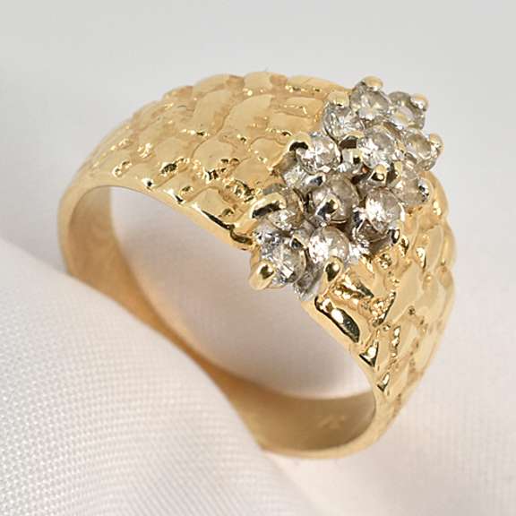 Nugget Textured Diamond Cluster